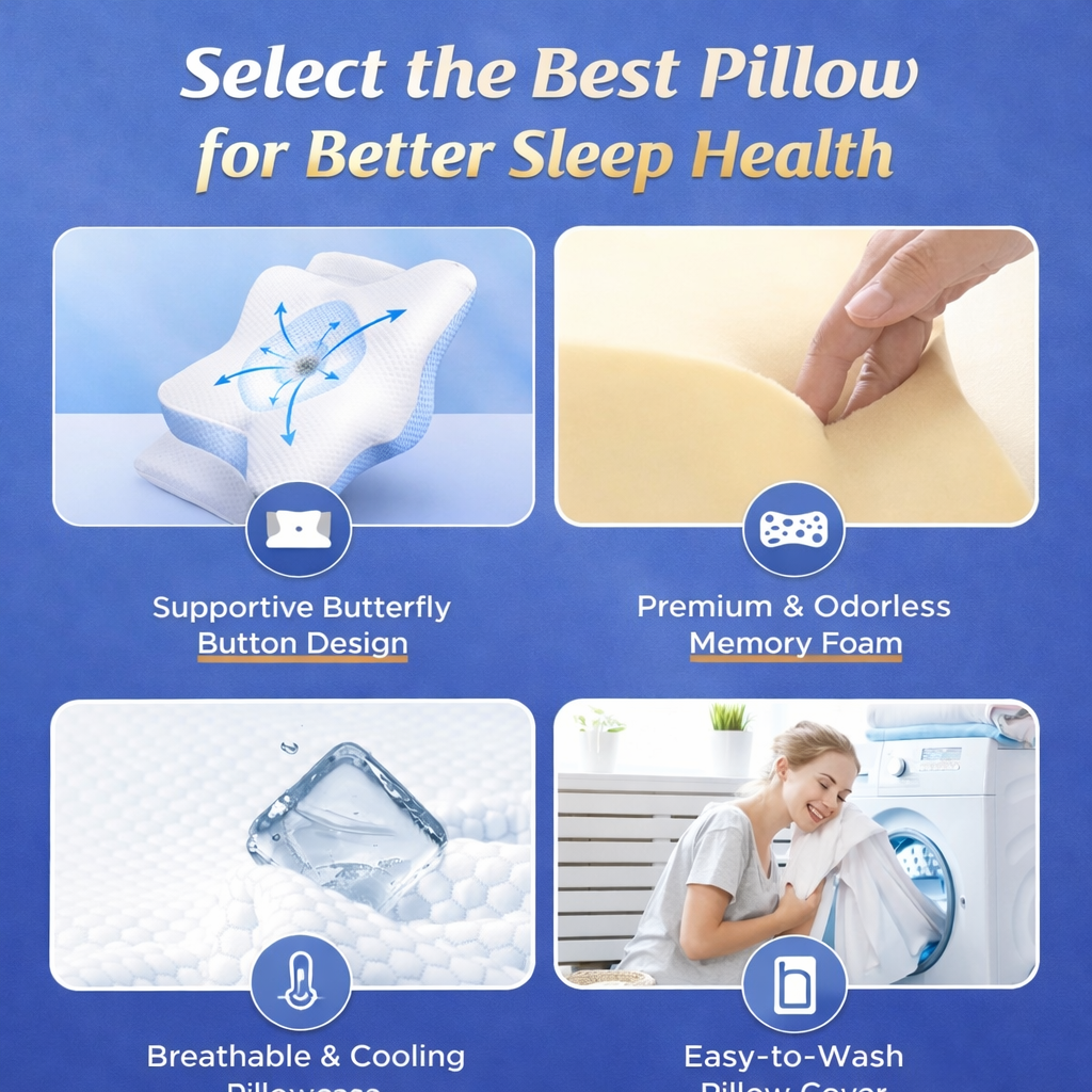 Spenix Cervical Neck Pillow | Contour Memory Foam Pillow