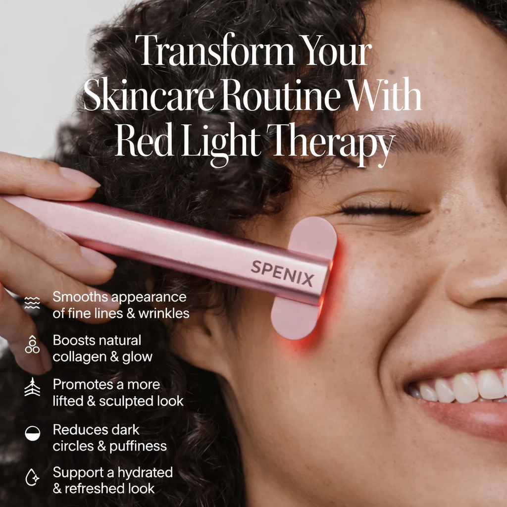 Spenix 4-in-1 Skincare Wand – Red Light Therapy Device