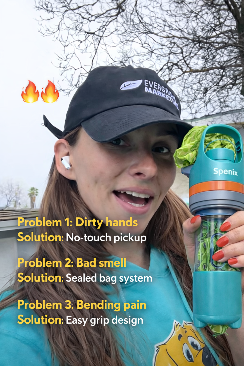 Spenix Dog Pooper Scooper – Hands-Free Cleaner with Bags