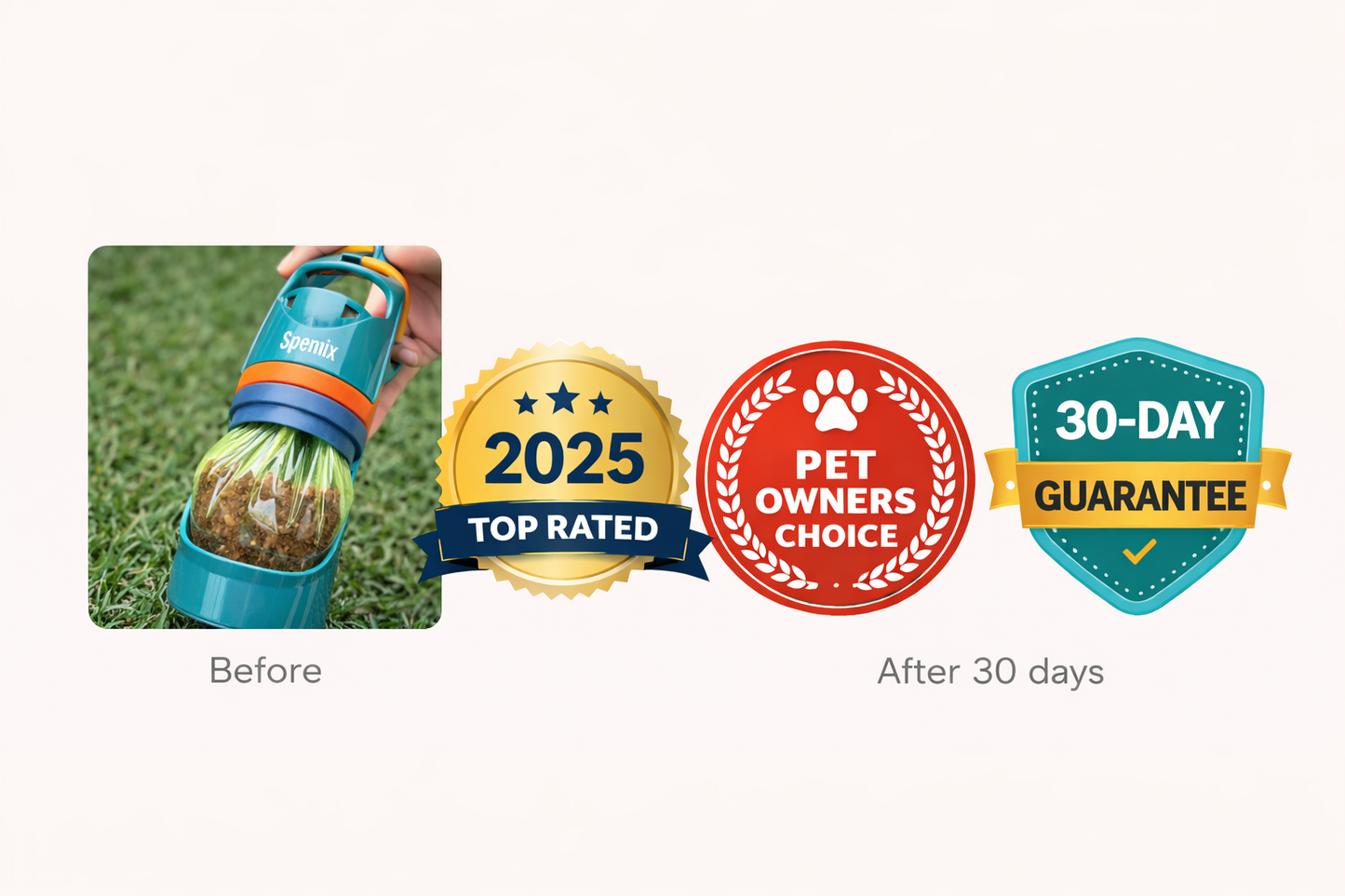 Spenix Dog Pooper Scooper – Hands-Free Cleaner with Bags