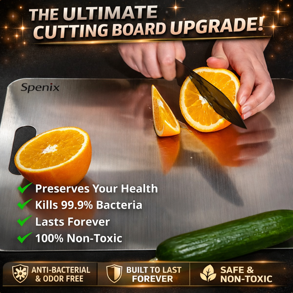 Spenix Titanium Cutting Board – Hygienic, Durable & Knife-Safe