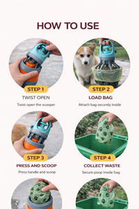 Spenix Dog Pooper Scooper – Hands-Free Cleaner with Bags