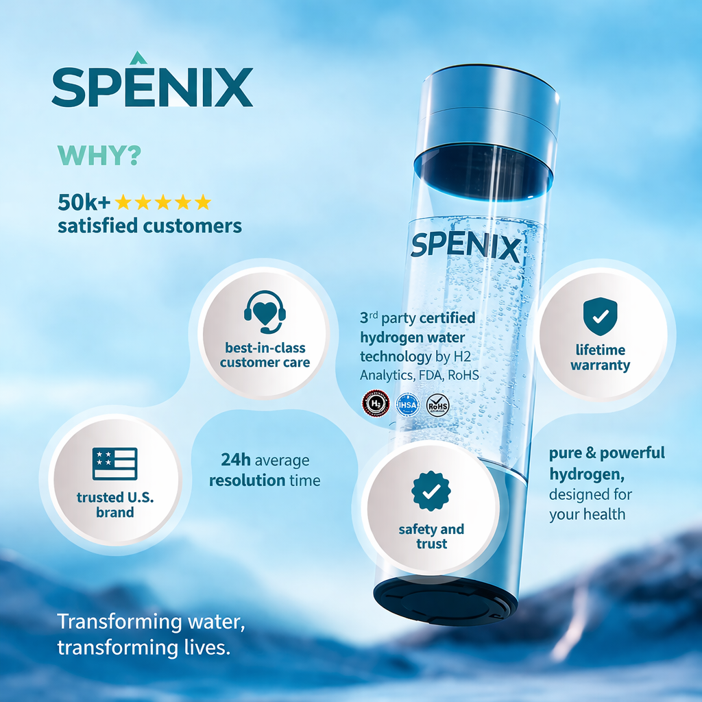 Spenix Hydrogen Water Bottle – Boost Energy & Hydration Fast