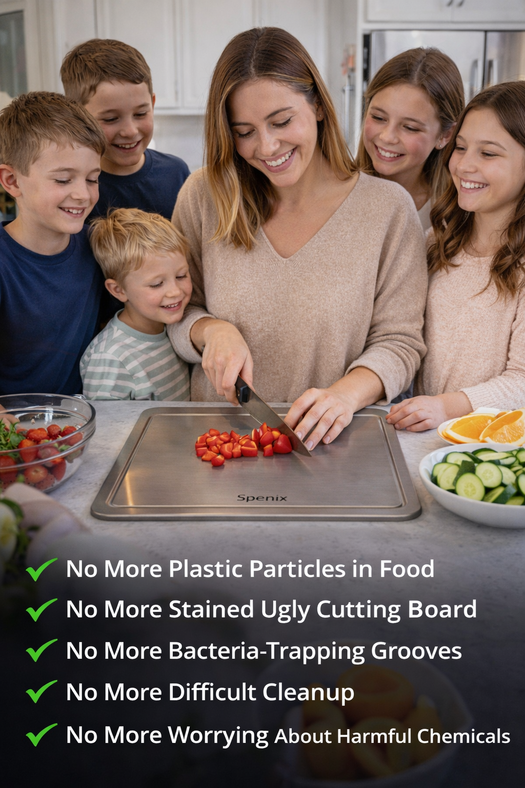 Spenix Titanium Cutting Board – Hygienic, Durable & Knife-Safe